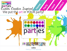 Tablet Screenshot of perfectpaletteparties.com